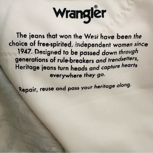 New Wrangler Wanderer 622 Printed High-Rise Jeans by Free People nautical print - Picture 8 of 11